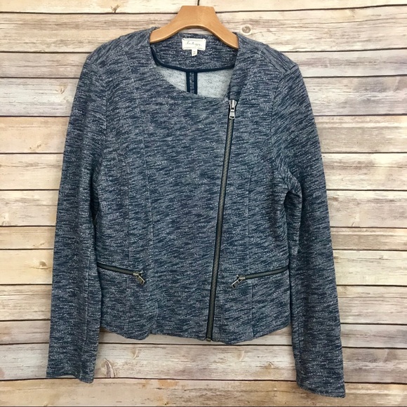 Lou & Grey Jackets & Blazers - Lou & Grey Zip Jacket sweater cardigan blue grey